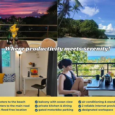 Romantic Sunset Apartment With Balcony 2 Min Walk To The Beach